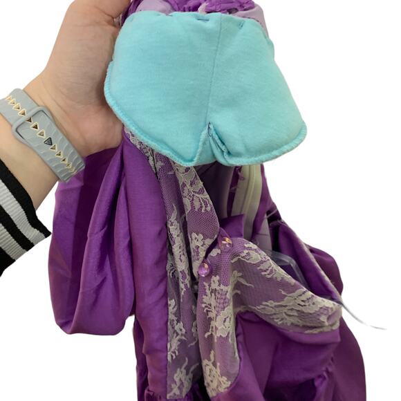 Vintage Handmade Purple Lace Renaissance Regency Fairy Gown Dress - Picture 3 of 4